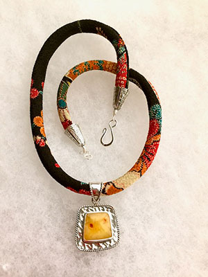 Amber Chirimen Necklace