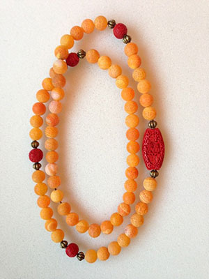 Orange Cinnabar Necklace